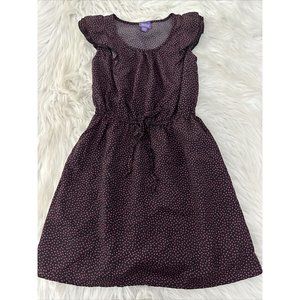 BeBop Girls Heart Pattern Dress Small 7/8 Sinch Waist EUC